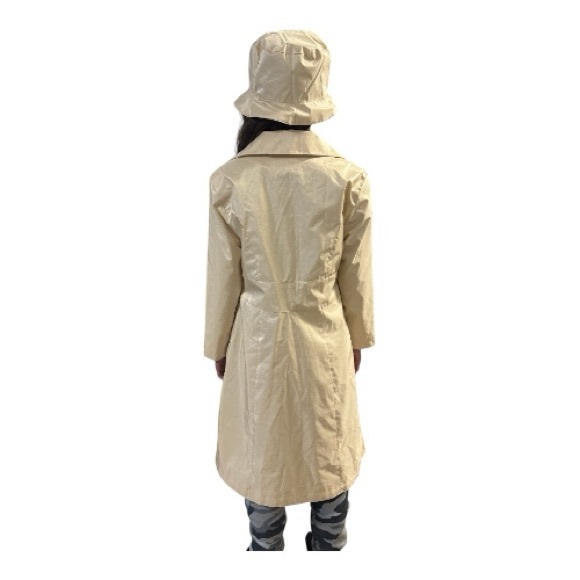 Rothschild Kids shiny Beige jacket with matching hat Euc 12 - Picture 2 of 13